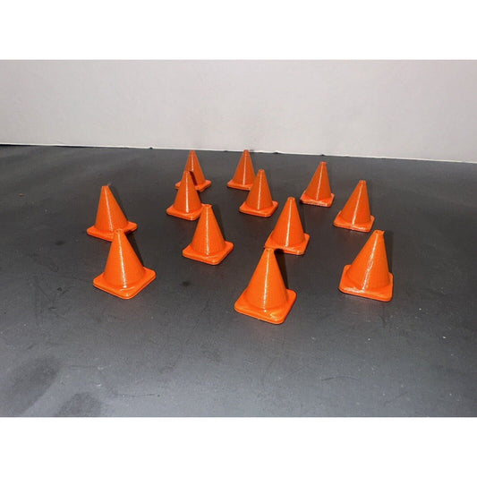 1 / 28 Scale Traffic Cone Mini Z RC Car Drift Cones (12-Pack) Orange 1:28 Models