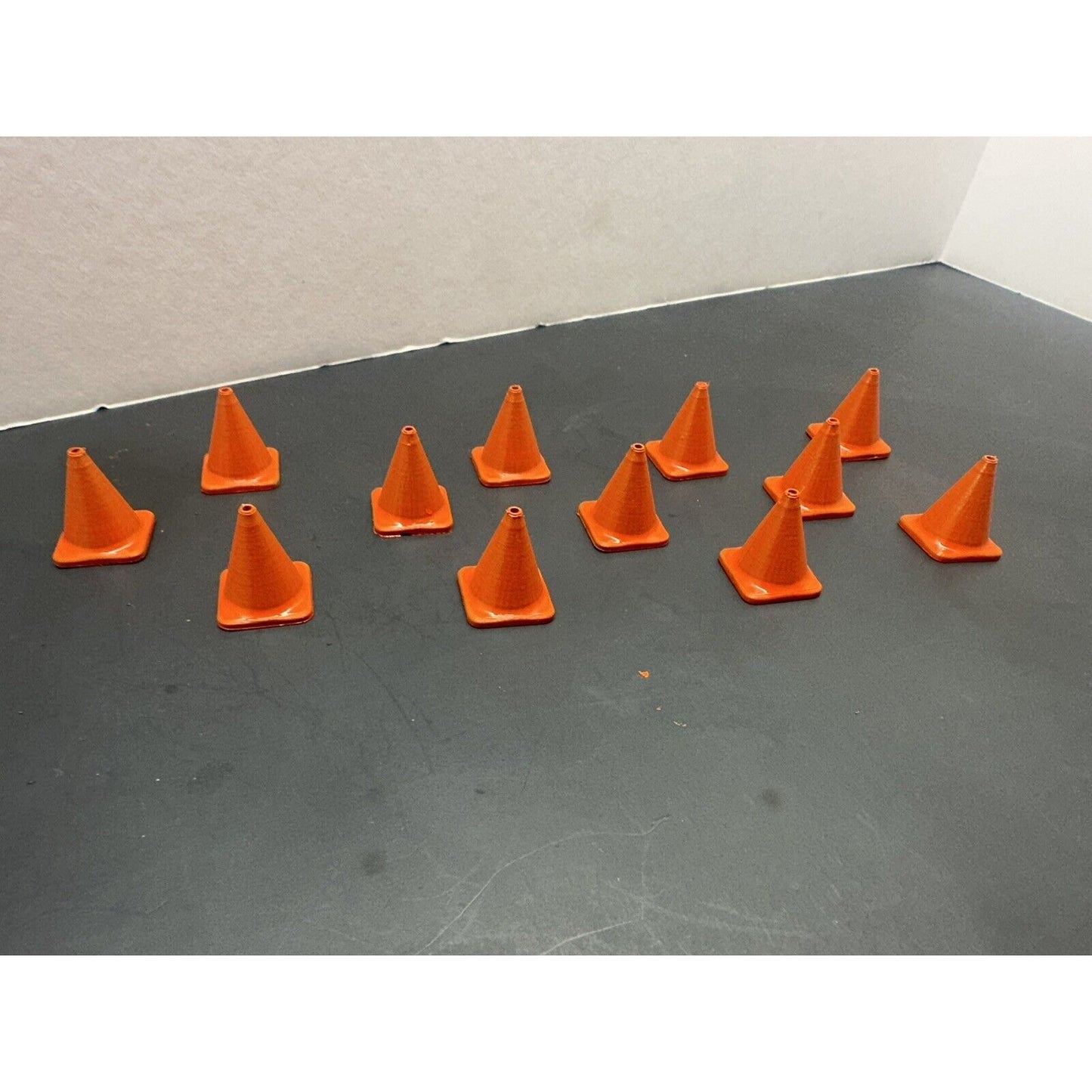 1 / 28 Scale Traffic Cone Mini Z RC Car Drift Cones (12-Pack) Orange 1:28 Models